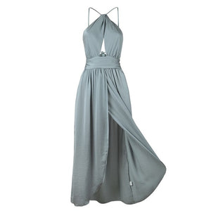 Summer 2019 Casual Sleeveless Maxi Dress Vintage Loose Women Clothes Beach Sexy Dress Fashion Elegant High Waist Long Dresses